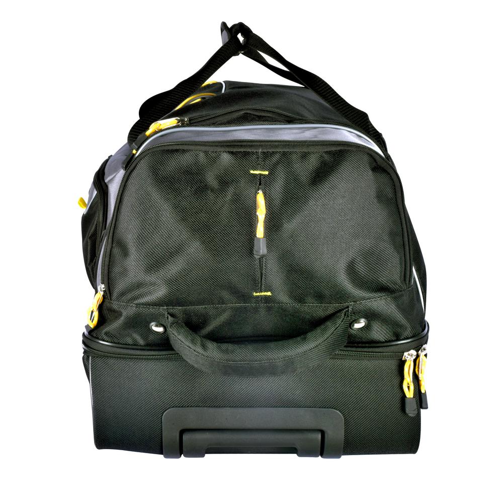 rolling duffle bag with shoe compartment