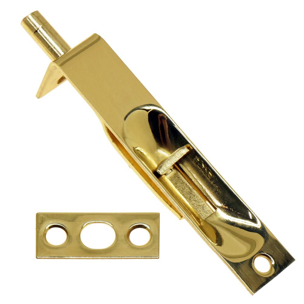 idh by St. Simons 4 in. Solid Brass Flush Bolt with Square End in