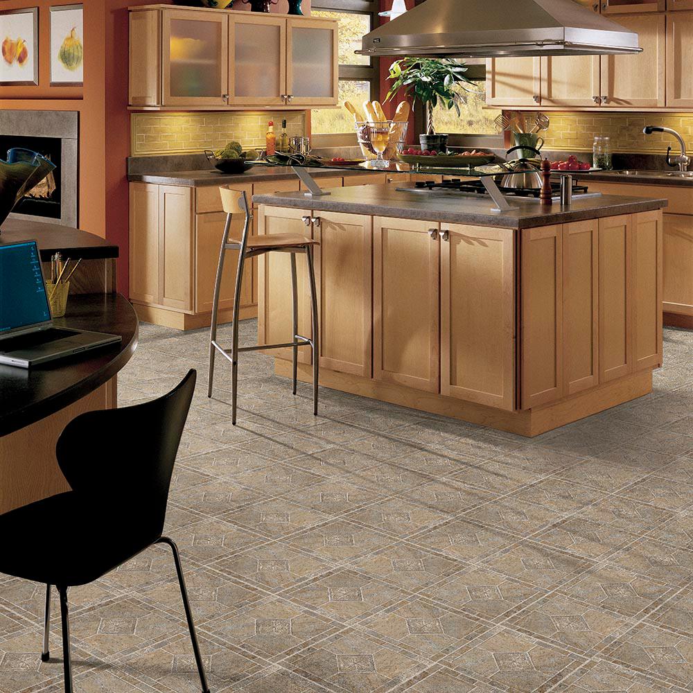Peel And Stick Vinyl Tile Flooring Vinyl Flooring The Home Depot