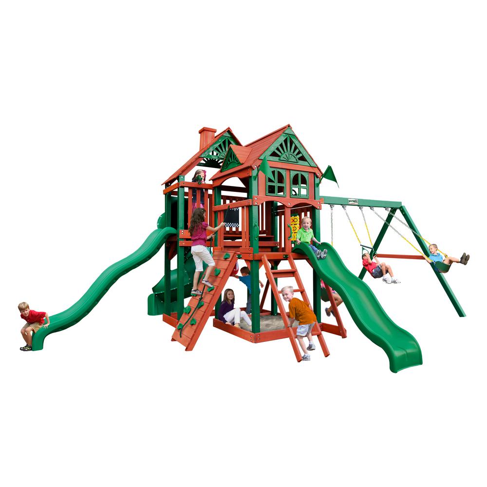 Gorilla Playsets Five Star II Deluxe Cedar Swing Set with Timber Shield Posts by Gorilla Playsets