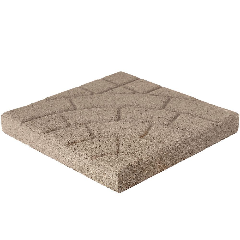 16 In X 16 In X 175 In River Red Concrete Brickface Square Step Stone 72661 The Home Depot