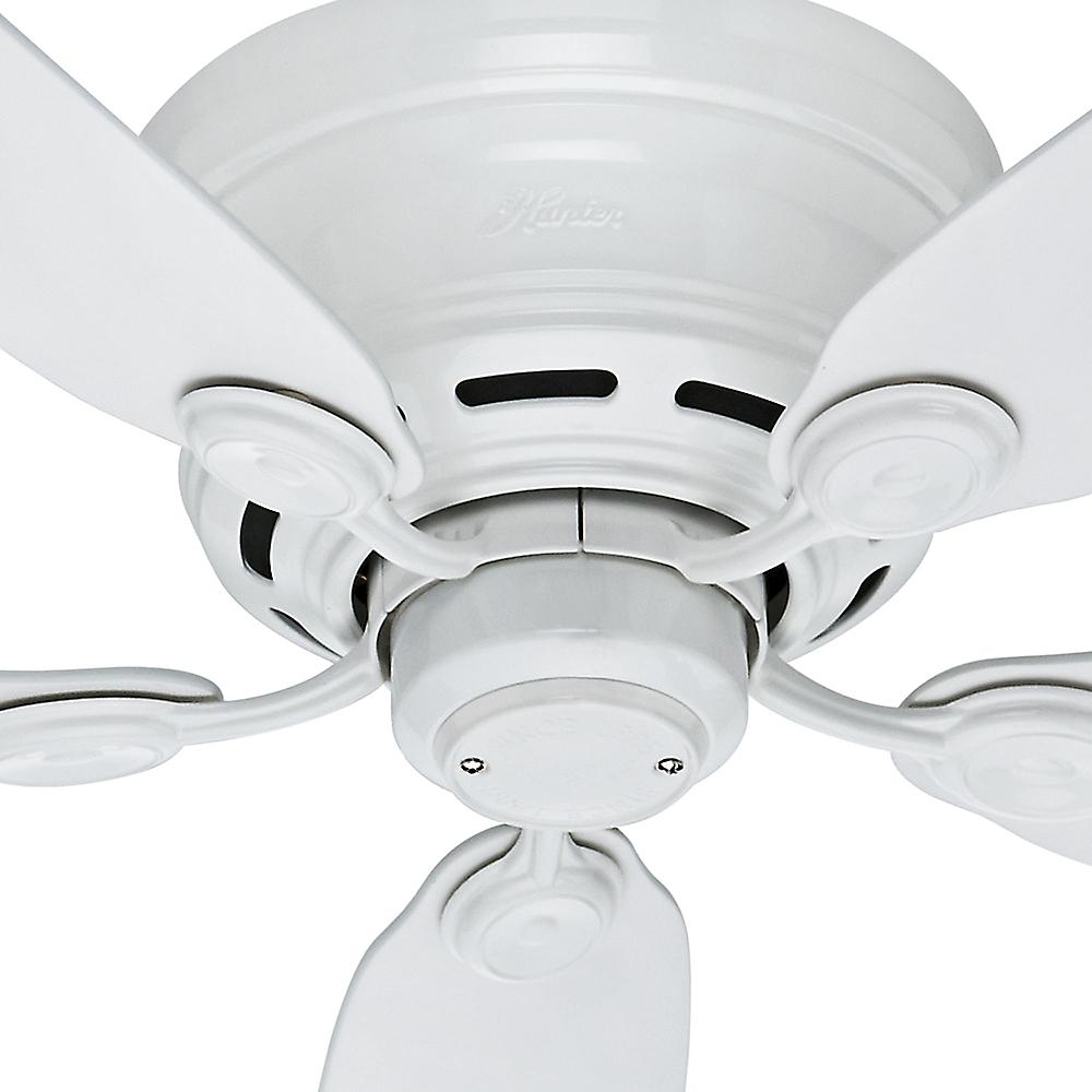 Hunter Low Profile 42 in. Indoor Snow White Ceiling Fan-51059 - The Home Depot | White Low Profile 42 Ceiling Fan Wiring Diagram Model | | The Home Depot