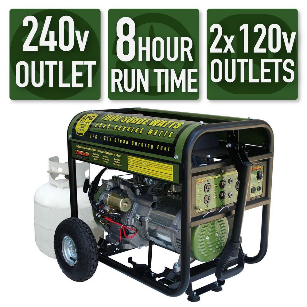 Sportsman 4 000 3 250 Watt Propane Gas Ed Portable Generator This Review Is From 7 000 6 Watt Propane Gas Ed Electric Start Portable Generator