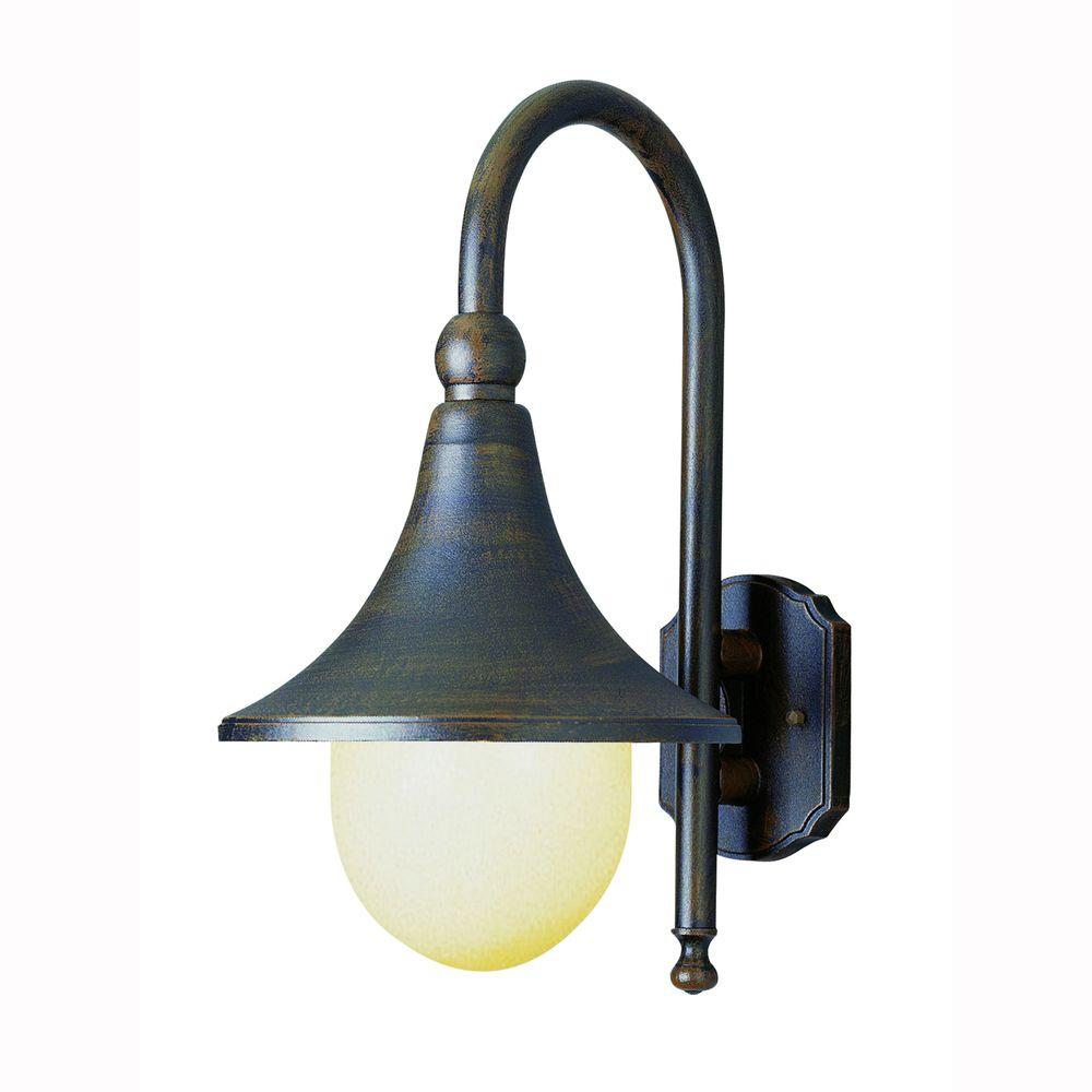 Bel Air Lighting Pier Hook 1 Light Rust Outdoor Coach Lantern With Bel Air Lighting Pier Hook 1 Light Rust Outdoor Coach Lantern With Opal Polycarbonate Shade