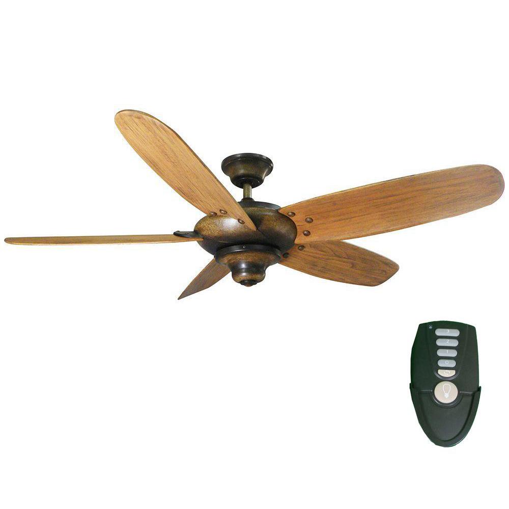 Home Decorators Collection Altura 56 In Indoor Gilded Espresso Ceiling Fan With Remote Control