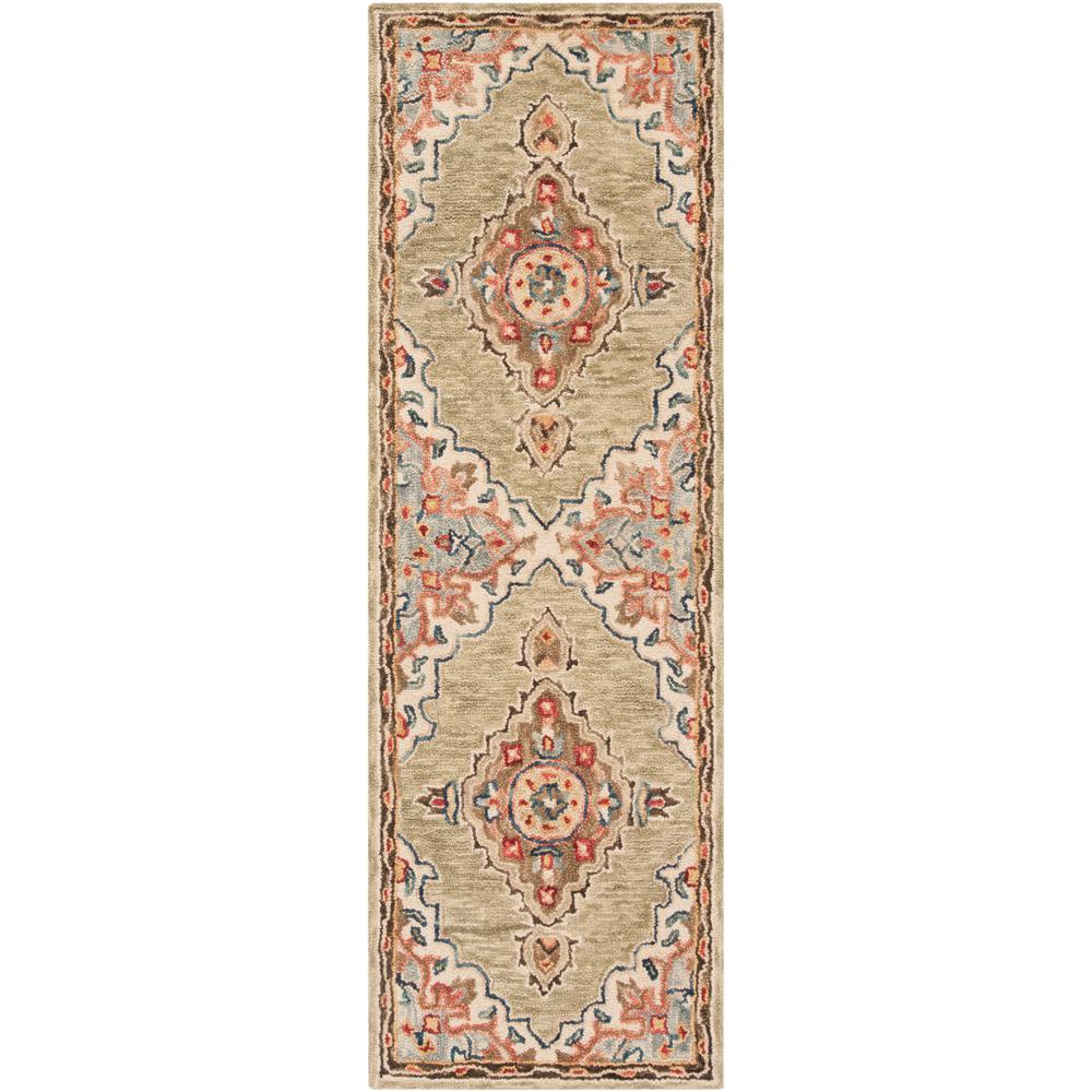 Safavieh Aspen Sage/Brown 2 ft. 3 in. x 7 ft. RunnerAPN506A27 The