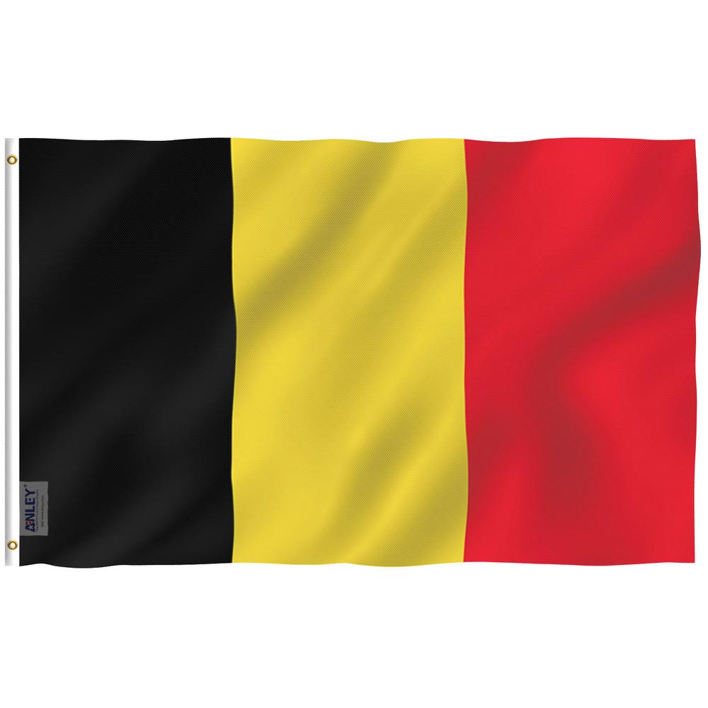 Anley Fly Breeze 3 Ft X 5 Ft Polyester Belgium Flag 2 Sided