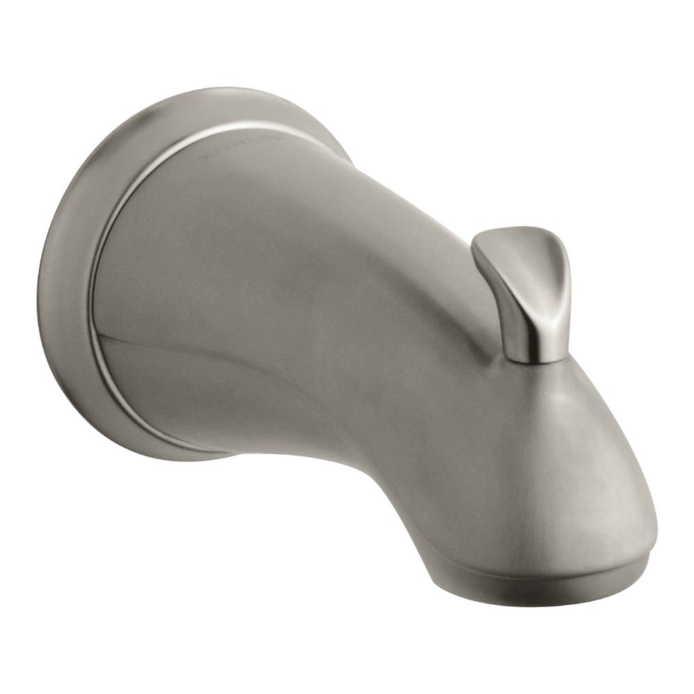 Kohler Forte Sculpted Diverter Bath Spout In Vibrant Brushed Nickel With Slip Fit Connection K 10281 4 Bn The Home Depot - Kohler Bathtub Spout Installation Kohler Forte Sculpted Diverter Bath Spout In Vibrant Brushed Nickel With Slip Fit Connection K 10281 4 Bn The Home Depot - Kohler Bathtub Spout Installation