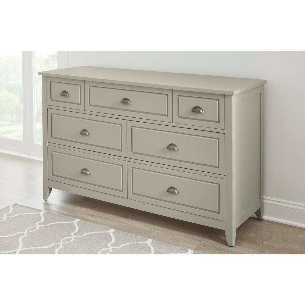 Stylewell Cordale Moss Green Wood 7 Drawer Dresser With Cup Pull