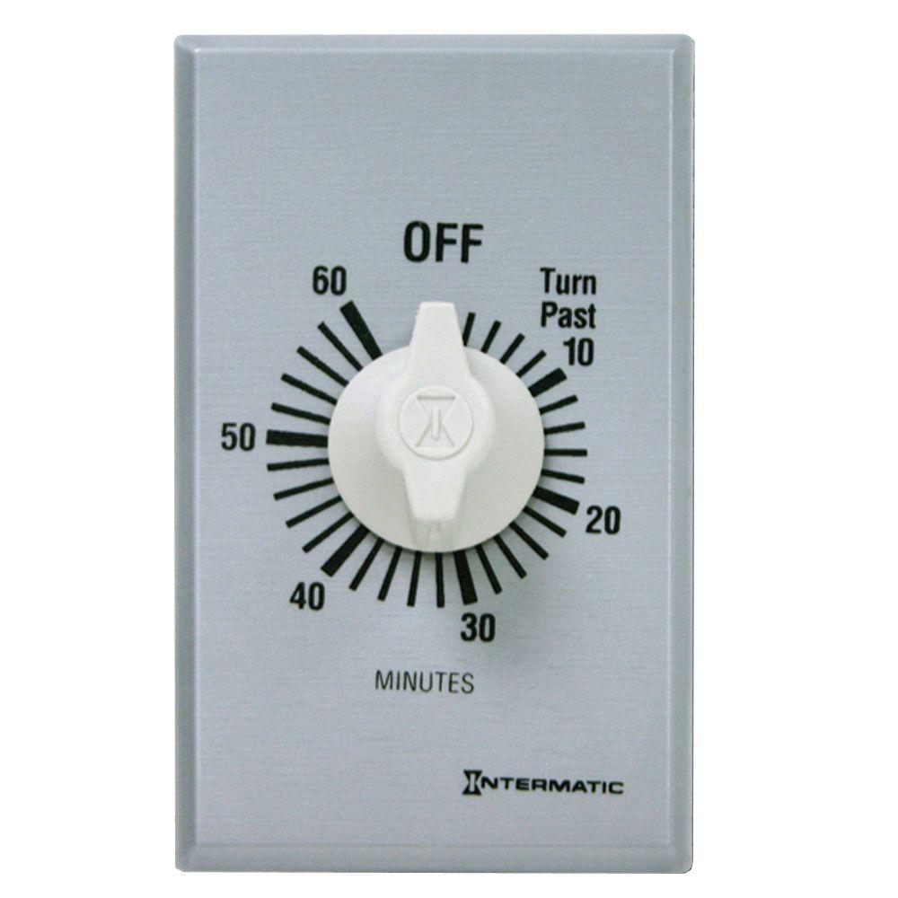 Intermatic 20 Amp 60 Minute Spring Wound In Wall Timer Silver