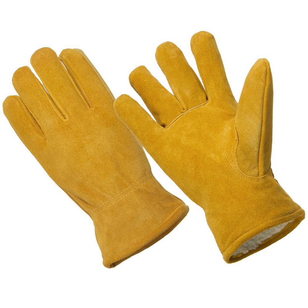 men's lined gloves leather