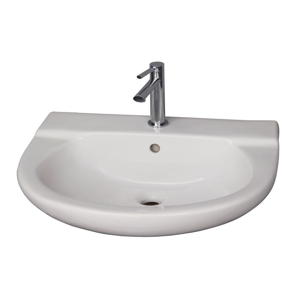 Barclay Products Jayden Wall-Hung Bathroom Sink in White-4 ...