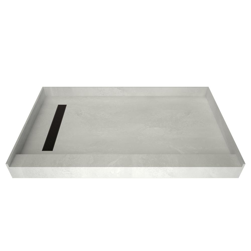 Tile Redi Redi Trench 36 In. X 72 In. Single Threshold Shower Base With ...