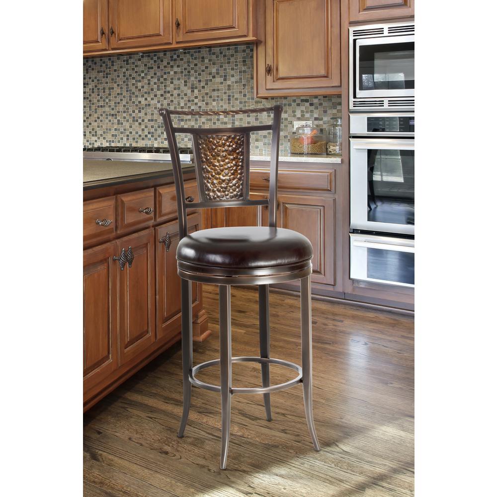 Hillsdale Furniture Parkside 47.75 In. Copper Finish Swivel Cushioned ...