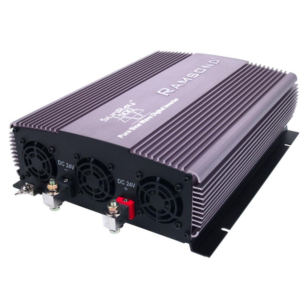 CARRYBATT Pure Sine Power Inverter 1500W DC 24V to AC 240V Converter with 5 Meter Remote Control with Dual AC outlet /&2.1A USB Port-Peak Power 3000 Watt with LCD