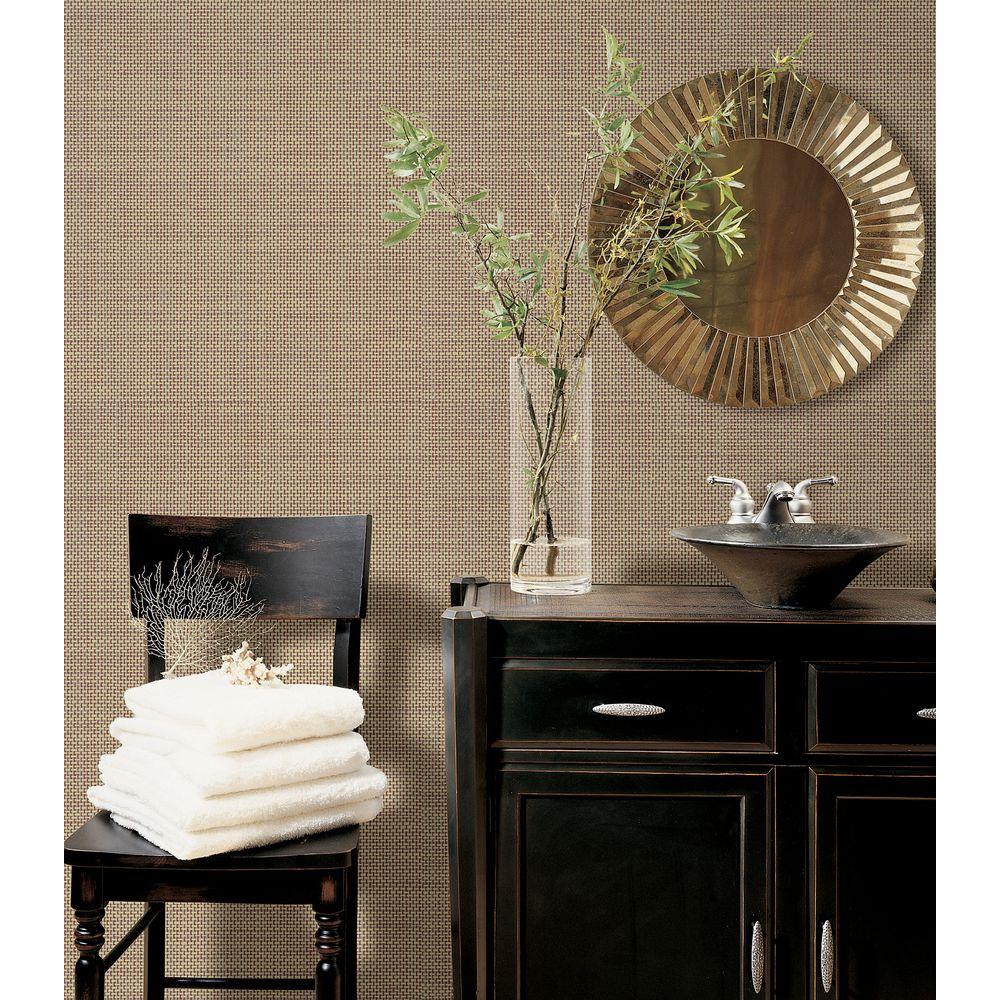 Brewster Isaac Brick Woven Texture Wallpaper-412-44154 - The Home Depot