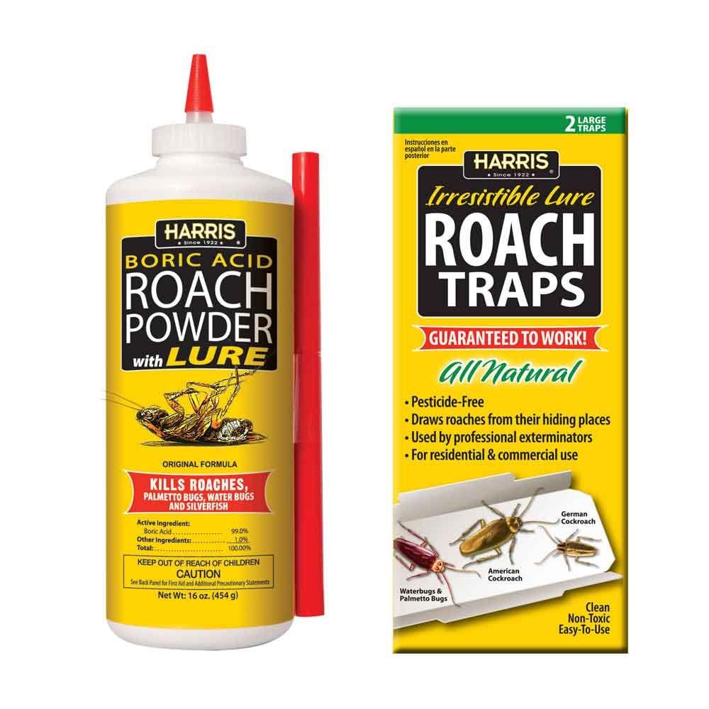Harris 16 oz. Roach Powder and Roach Trap Value Pack by Harris