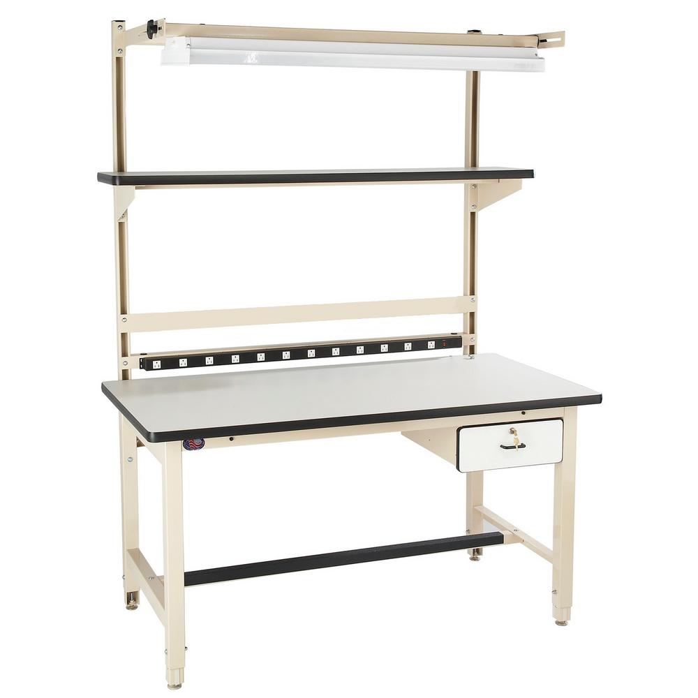 ProLine 60 in. x 30 in. Beige Laminate HeavyDuty Work Bench (Bench in
