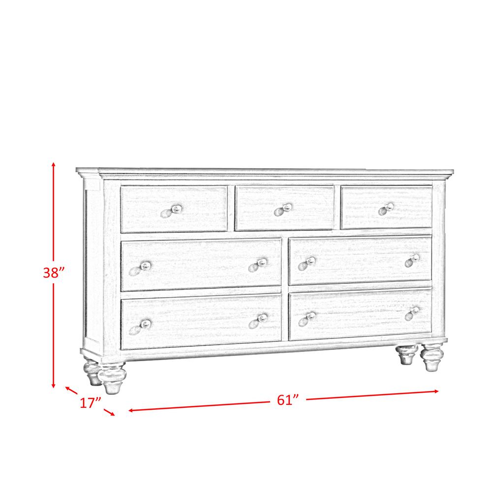 Channing Cherry 7 Drawer Dresser Ch555dr The Home Depot