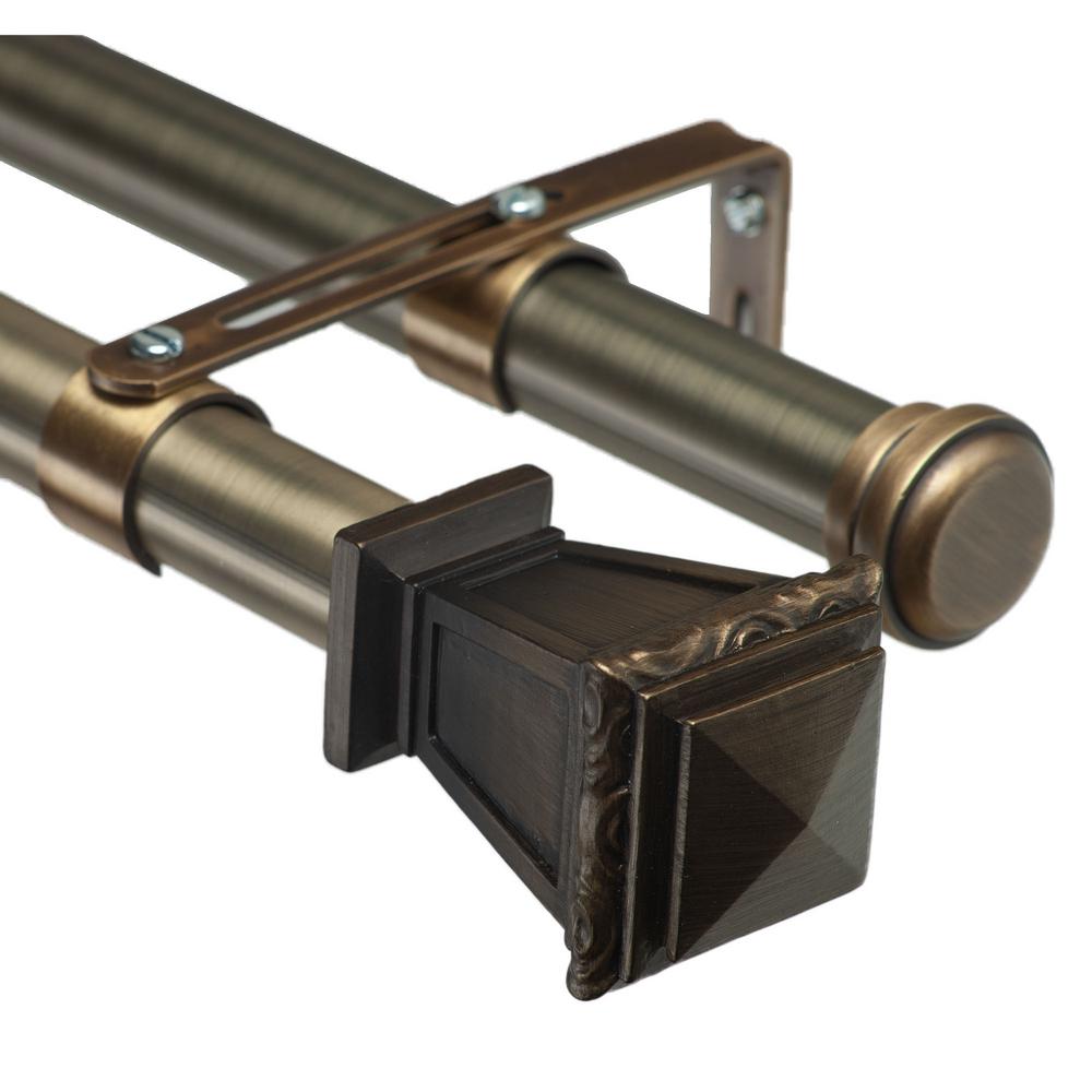 84 120 Double Curtain Rods Curtain Rods The Home Depot