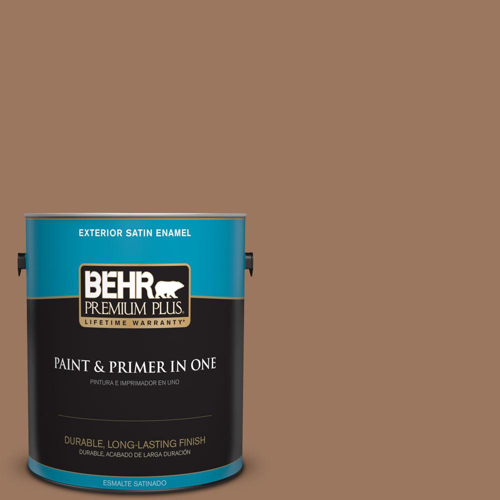 BEHR Premium Plus Ultra 1Gal. UL14016 Sienna Dust Satin Enamel