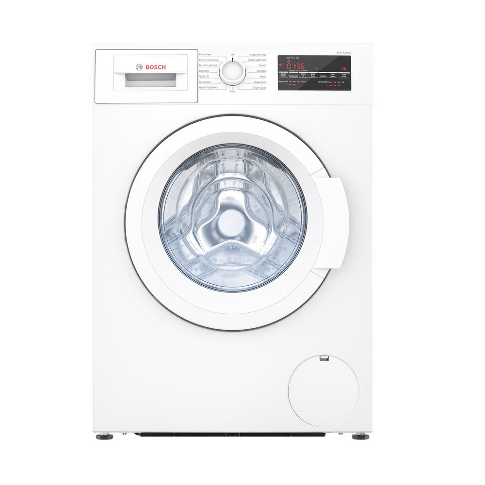 Bosch 300 2-cu ft High Efficiency Stackable Front-Load Washer (White) Stainless Steel | WAT28400UC