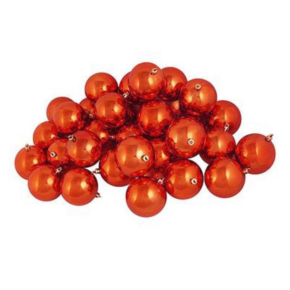 shatterproof shiny burnt orange christmas ball ornaments 32 count - Orange Christmas Tree Decorations shatterproof shiny burnt orange christmas ball ornaments 32 count - Orange Christmas Tree Decorations