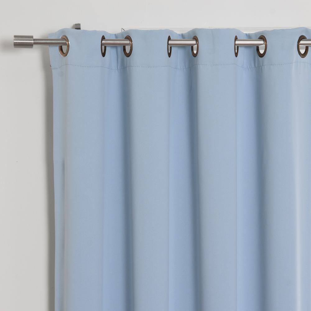 100 In X 96 In Flame Retardant Blackout Curtain Panel In Skyblue