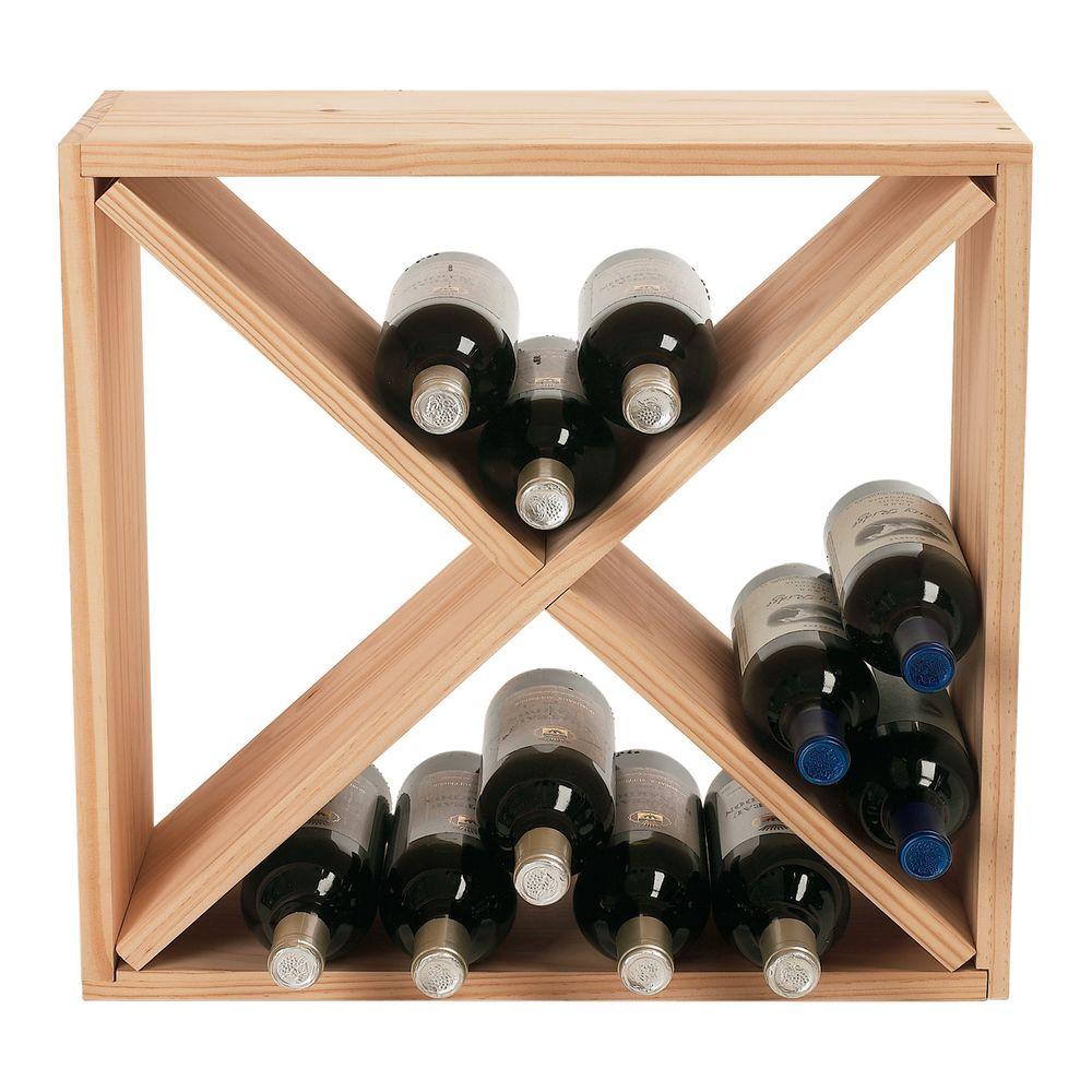 Wine Enthusiast 24 Bottle Compact Cellar Cube Wine Rack In Natural