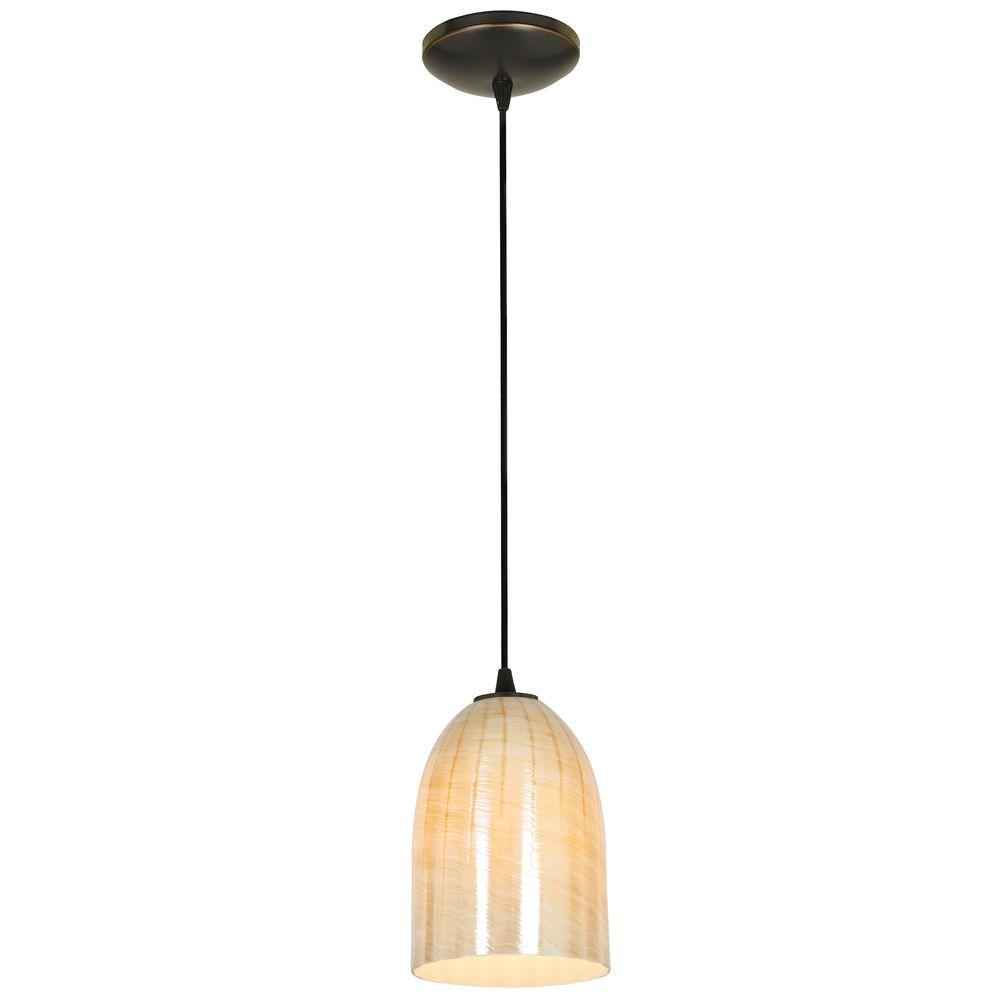 Access Lighting Bordeaux 1 Light Oil Rubbed Bronze Metal Pendant Access Lighting Bordeaux 1 Light Oil Rubbed Bronze Metal Pendant With Wicker Amber Gl