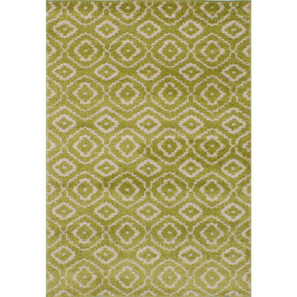 eCarpet Gallery La Morocco Green Polypropylene Shags 6 ft. 5 in. x 9 ft