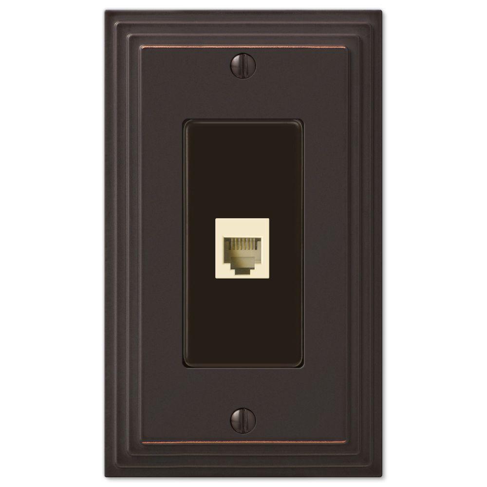 Hampton Bay Steps 1 Phone Wall Plate OilRubbed Bronze84PHVB The