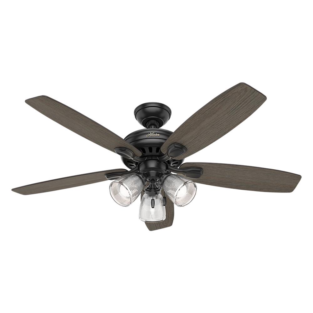 Hunter Highbury Ii 52 In Led Indoor Matte Black Ceiling Fan With