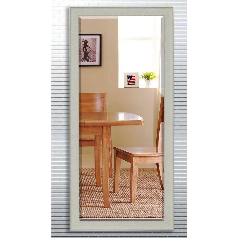 28 5 In X 69 Vintage White Beveled Oversized Full Mirror