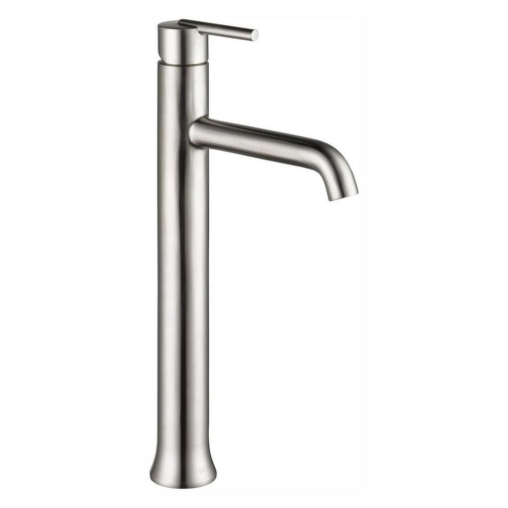 Delta Trinsic Single Hole SingleHandle Vessel Bathroom Faucet in Stainless759SSDST The