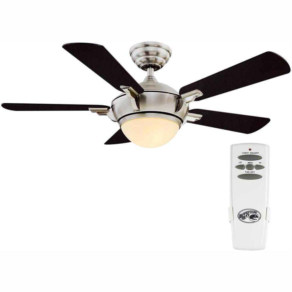 Midili 44 In Led Indoor Brushed Nickel Ceiling Fan With Light Kit And Remote Control