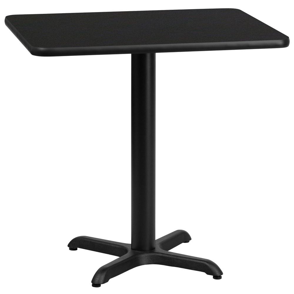 Flash Furniture 24 In X 30 Rectangular Black Laminate Table Rectangular Black Laminate Table