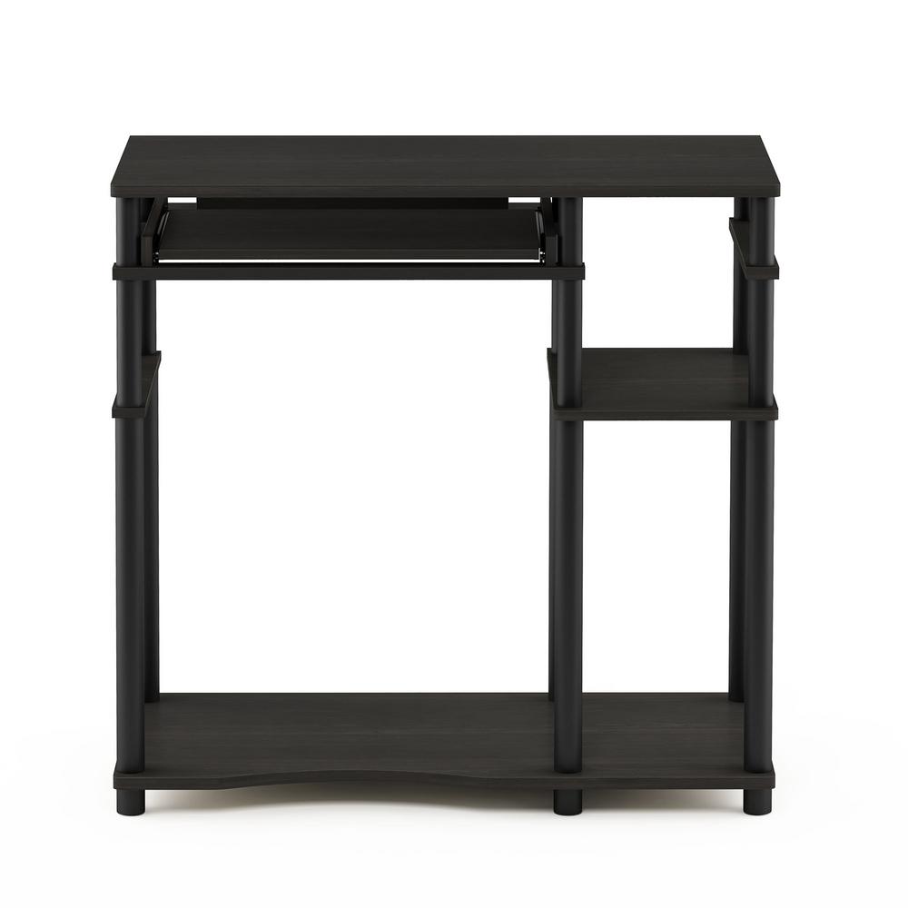 Furinno Abbott Espresso Black Computer Desk With Bookshelf 17097ex