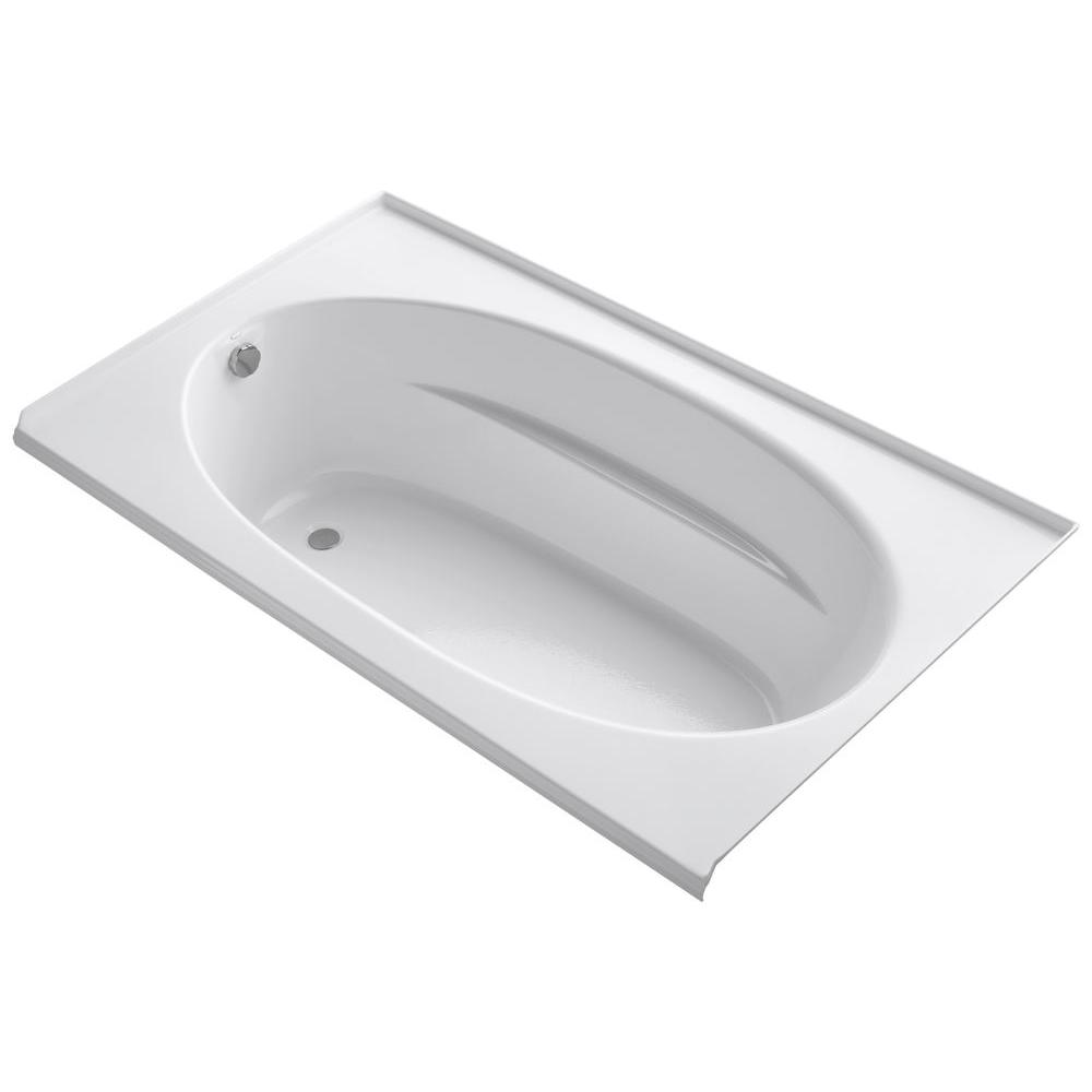 KOHLER ProFlex 6 ft. Center Drain Alcove with Tile Flange Bathtub in