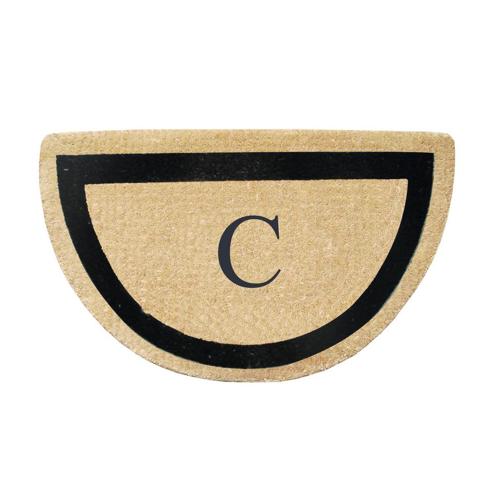 C Half Circle Indoor Outdoor Door Mats Mats The Home Depot