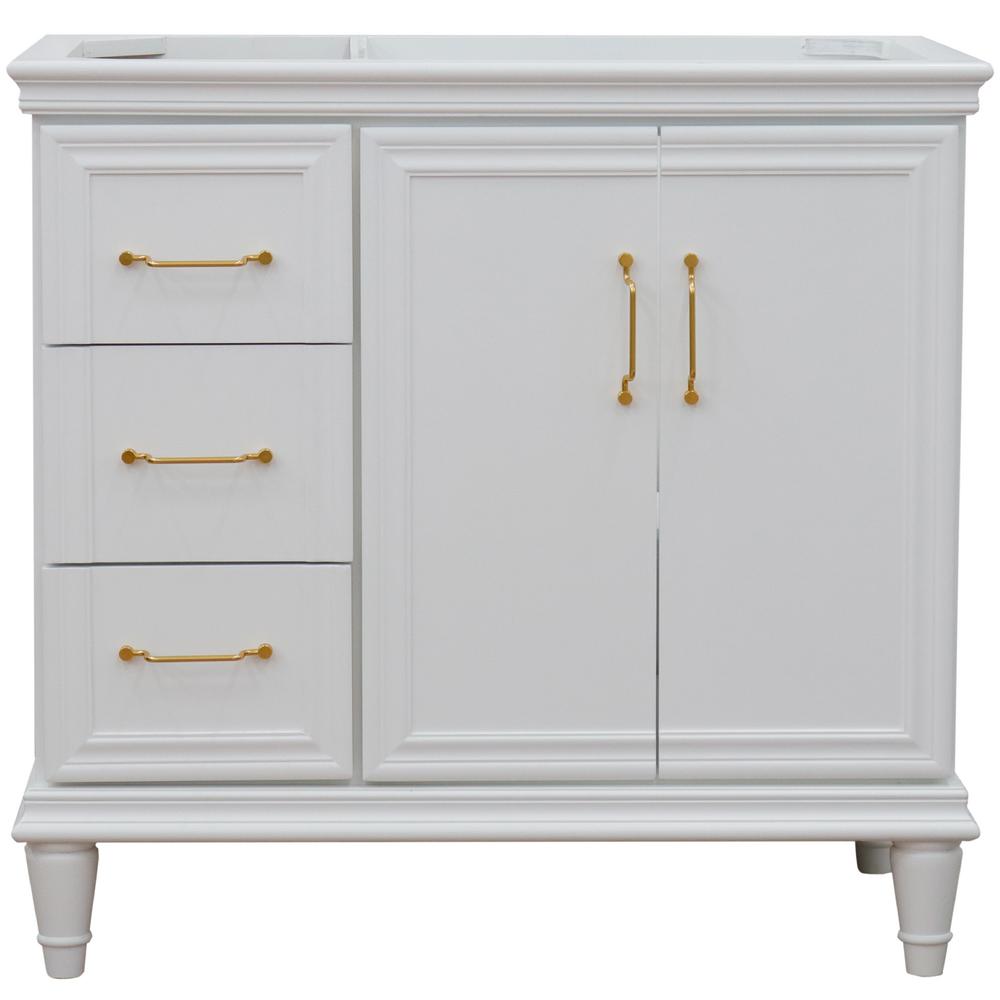 Bellaterra Home 36 In W X 21 5 D Single Bath Vanity Cabinet Only White Doors On Right Side 800 36r Wh The Depot - Vanity Cabinet Doors Home Depot Bellaterra Home 36 In W X 21 5 D Single Bath Vanity Cabinet Only White Doors On Right Side 800 36r Wh The Depot - Vanity Cabinet Doors Home Depot