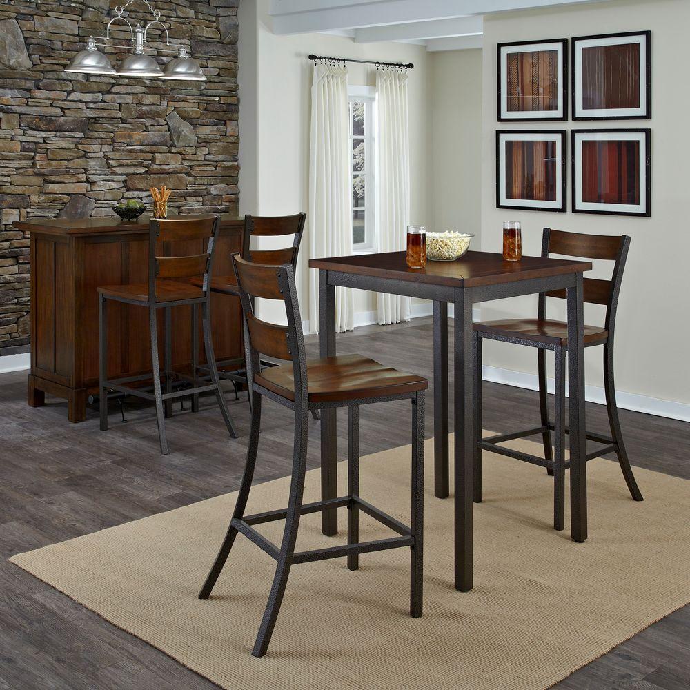Homestyles 3 Piece Hammered Metal Bar Table Set 5411 359 Homestyles 3 Piece Hammered Metal Bar Table Set 5411 359