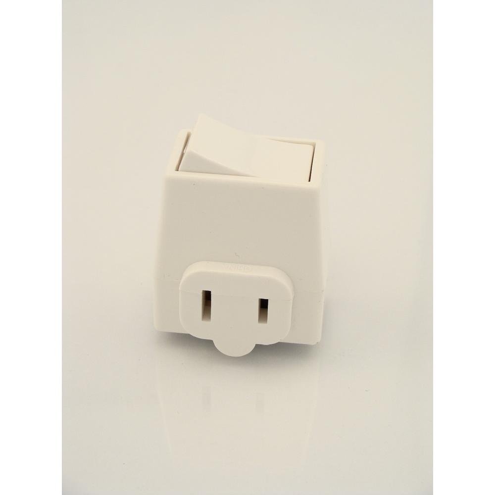 Leviton 13 Amp Plug-In Switch Tap with On/Off Switch, Ivory-1469-I ...