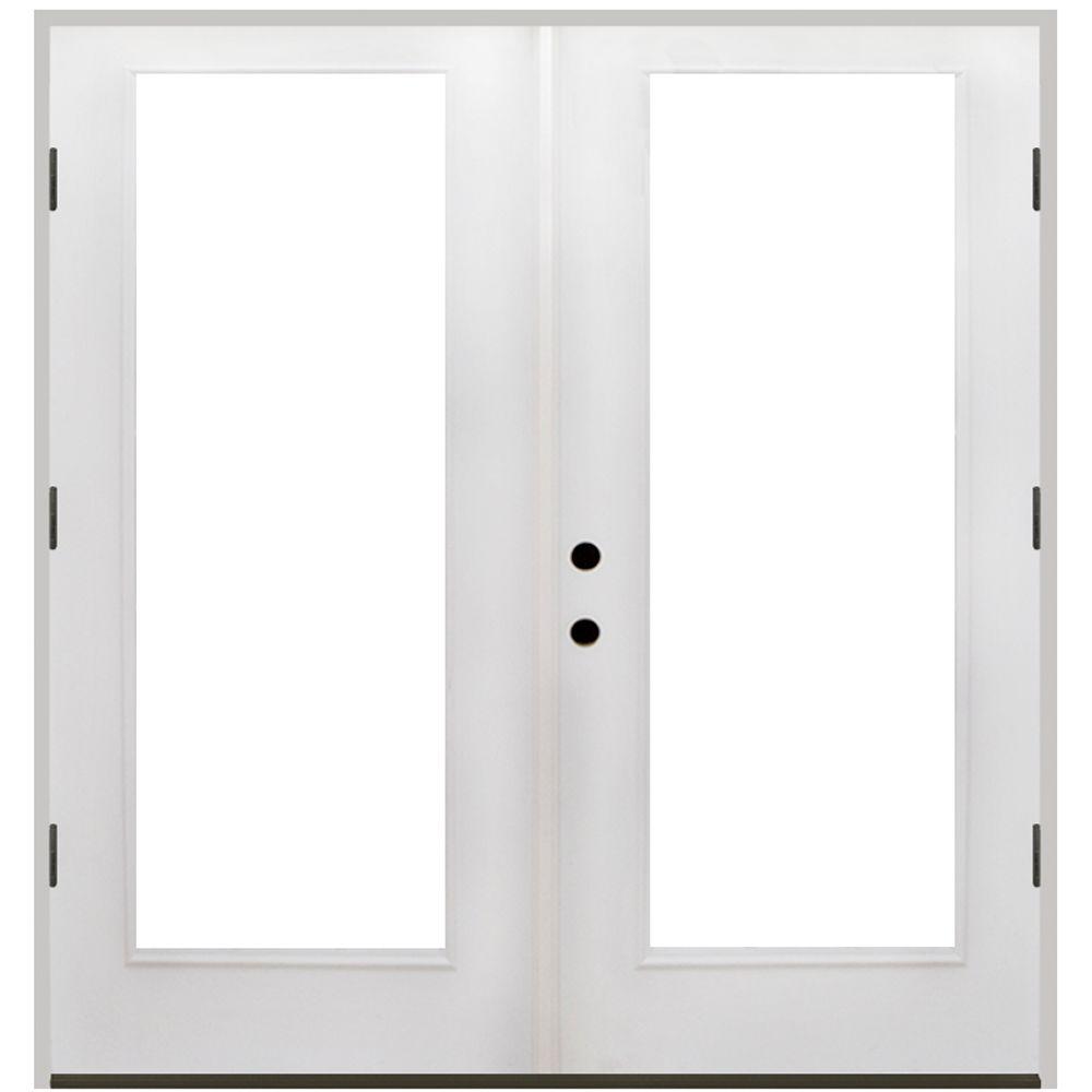 Steves Sons 64 In X 80 In Primed White Fiberglass Prehung Left