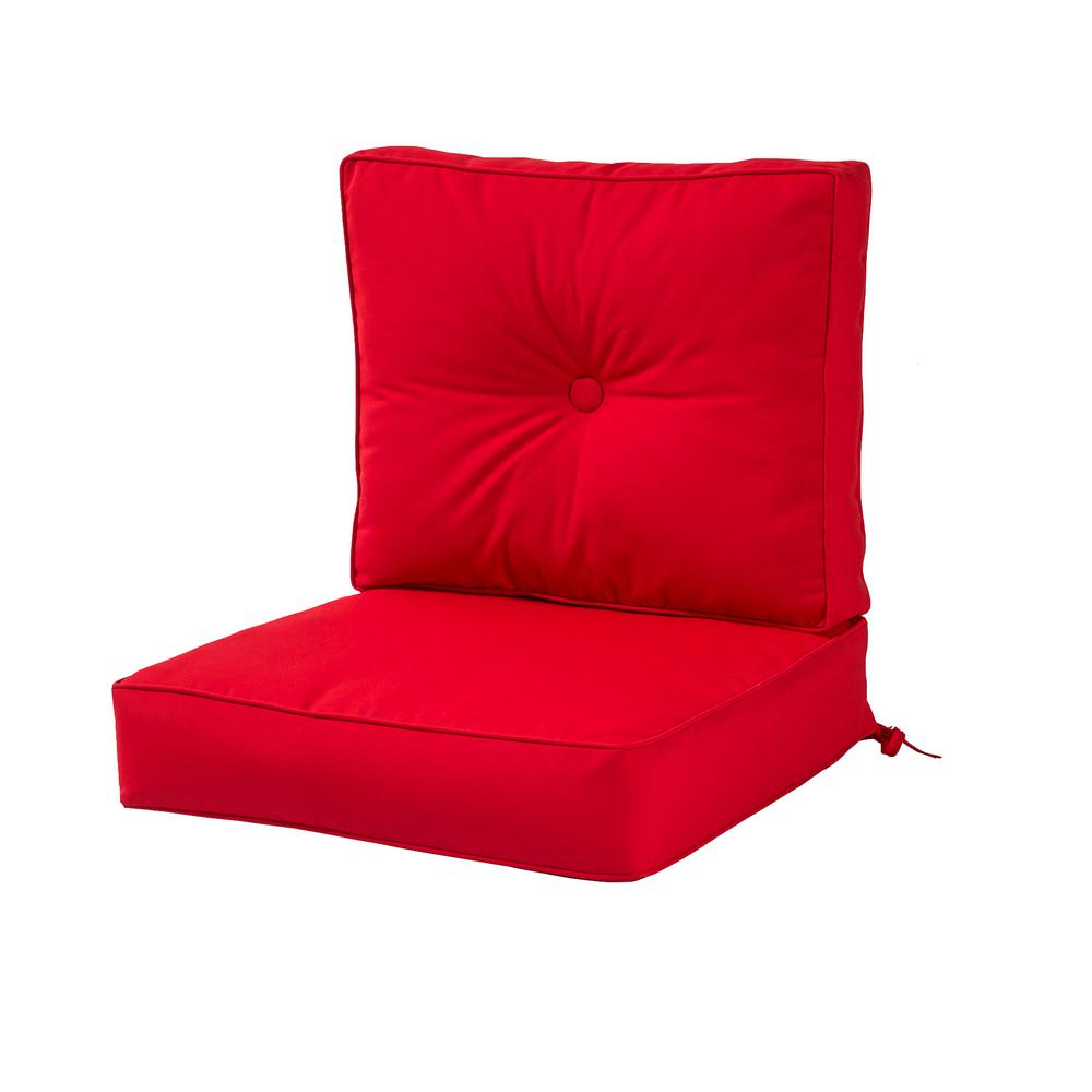 Greendale Home Fashions Sunbrella Jockey Red 2 Piece Deep Seating Greendale Home Fashions Sunbrella