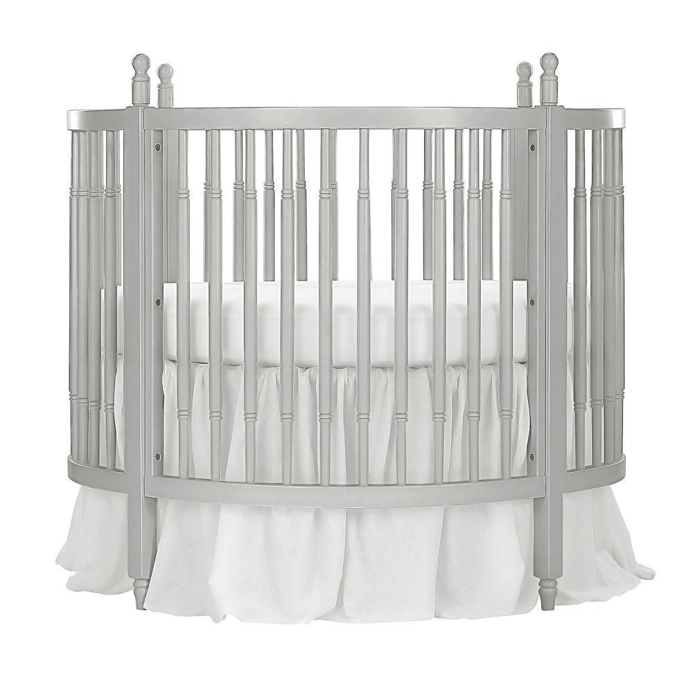 dream on me sophia posh circular crib silver pearl