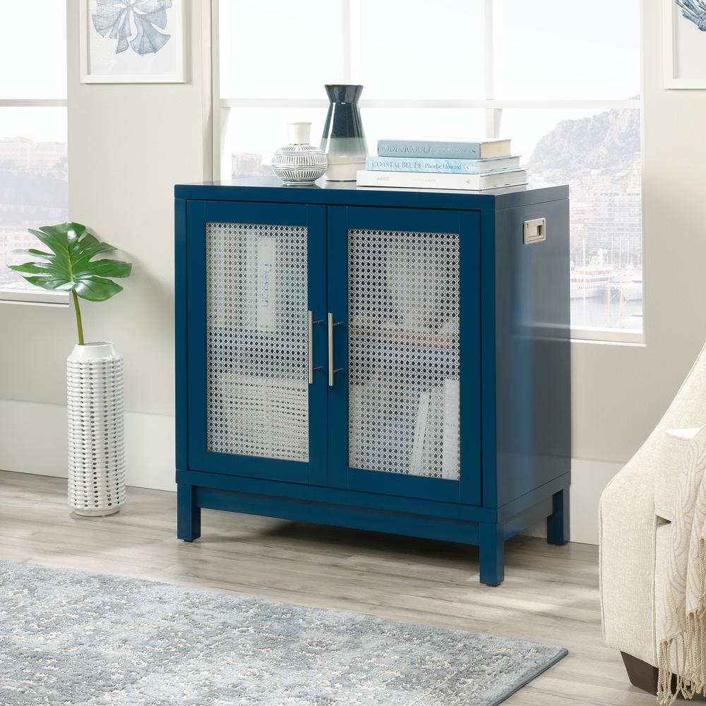 Sauder Vista Key Navy Blue Accent Storage Cabinet 422437 The Navy Blue Accent Storage Cabinet 422437