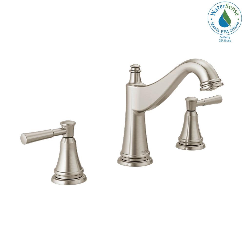 Delta Mylan 8 In Widespread 2 Handle Bathroom Faucet In