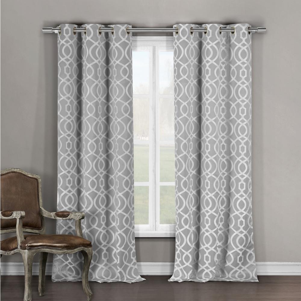 Duck River Harris 84 In L X 36 W Polyester Blackout Curtain Panel Grey 2 Pack