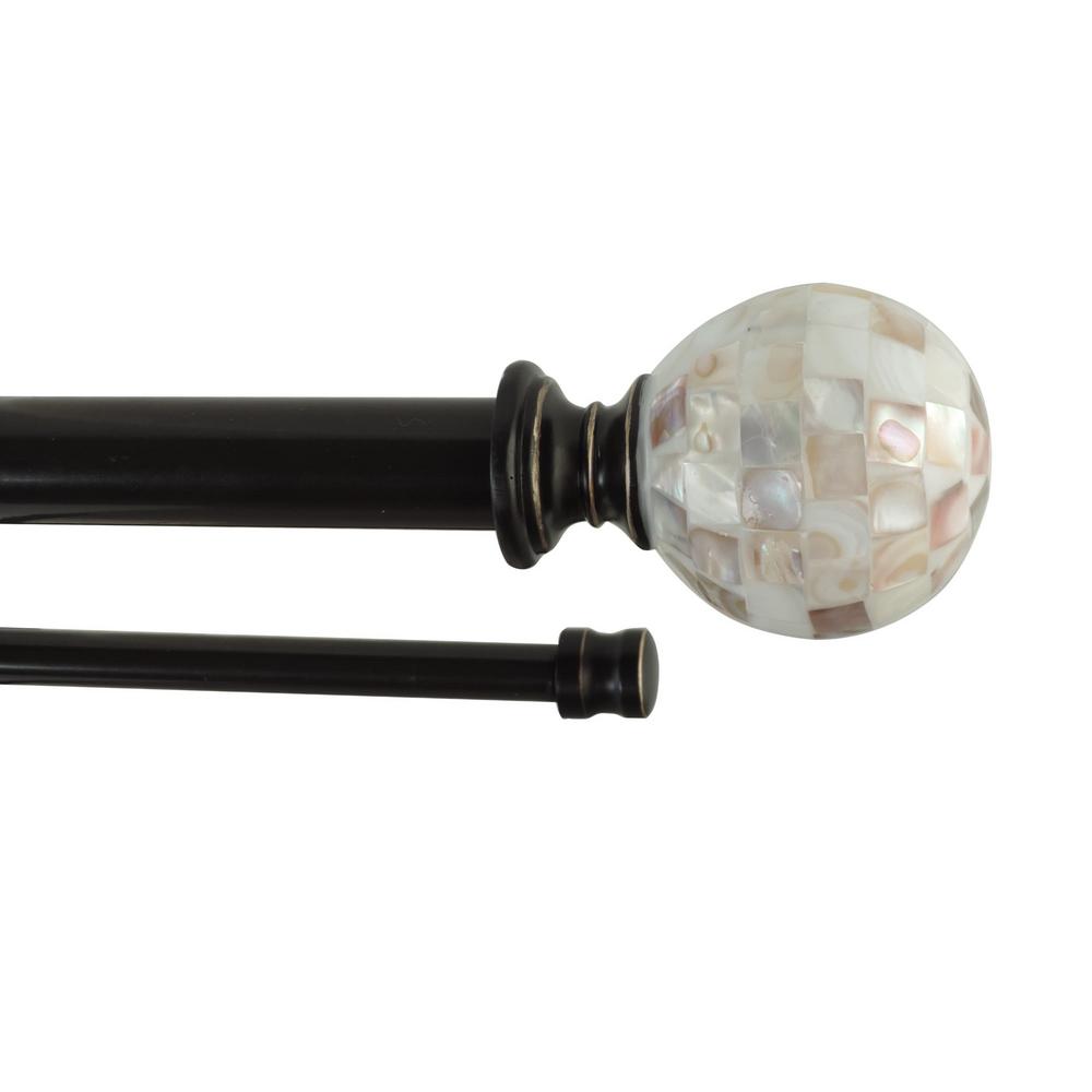 36 In 72 Adjule Length 1 Dia Double Rod Set Oil 36 In 72 Adjule Length 1 Dia Double Rod Set Oil Rubbed Bronze With Decorative Finials Lwf1016 7orb The Home Depot
